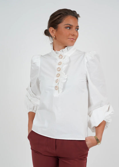 Golightly Sally Bluse - White