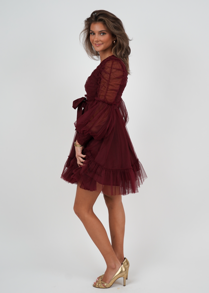 Aurora Dress - Bordeaux