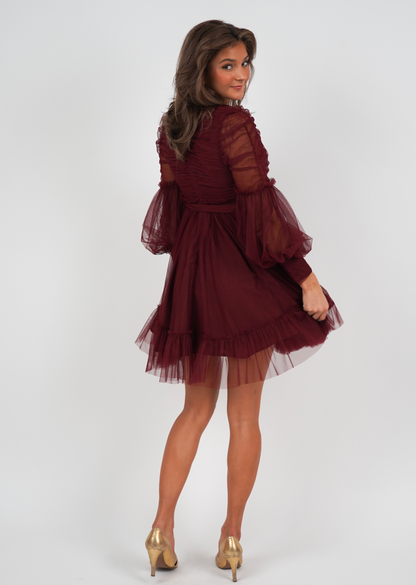 Aurora Dress - Bordeaux