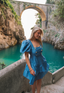 Golightly Sailor kjole - Dusty Blue
