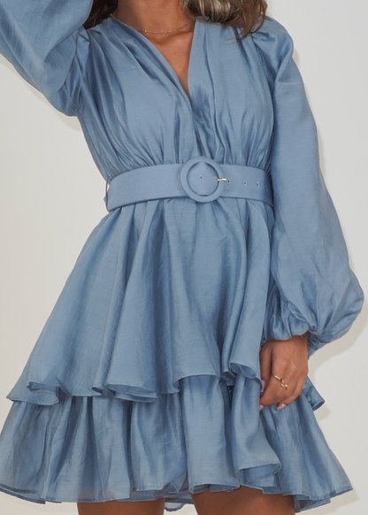 Abina Dress - Dusty Blue