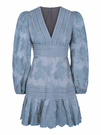 Castle Lace dress - Dusty Blue