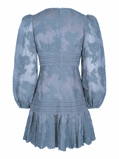 Castle Lace dress - Dusty Blue