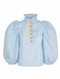 Golightly Sally Blouse - Light Blue/gold