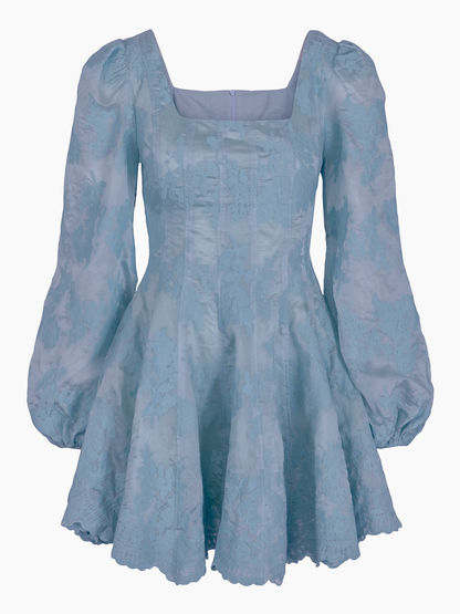 Sophie Lace Dress - Dusty Blue