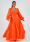 Golightly Queen kjole: Long - Orange