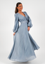 Golightly Queen Kjole: Long - Dusty Blue