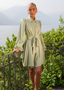 Golightly Abril Kjole - Green Linen