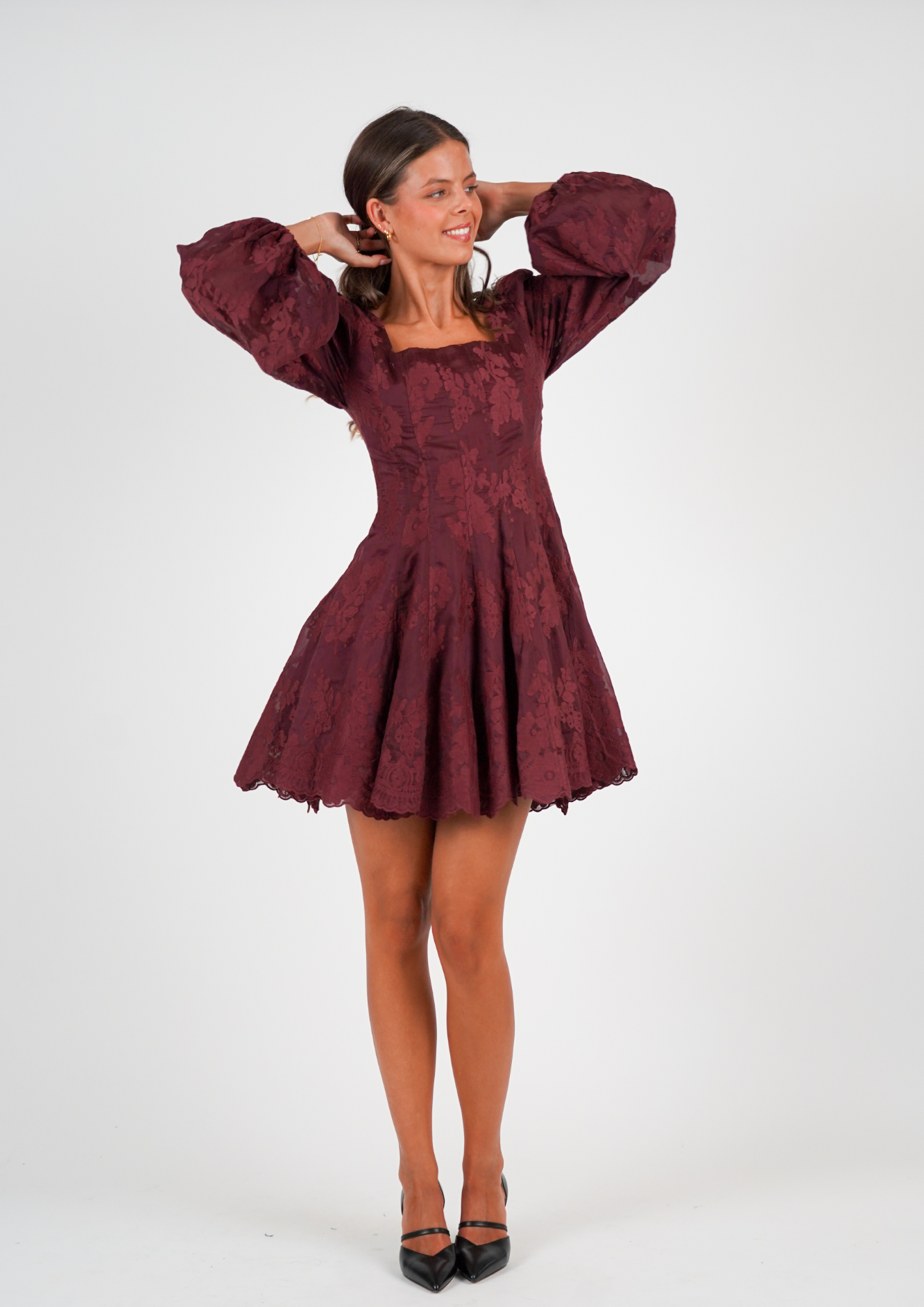 Golightly Sophie Lace Kjole - Bordeaux