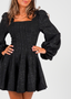 Golightly Sophie Tweed Kjole - Black