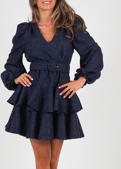 Golightly Wavy Kjole - Midnight Blue