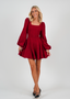 Golightly Sophie Tweed Kjole - Deep Red