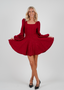 Golightly Sophie Tweed Kjole - Deep Red
