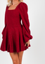 Golightly Sophie Tweed Kjole - Deep Red