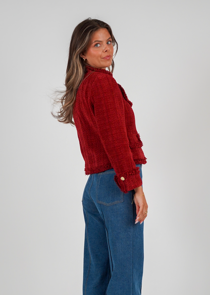 Golightly Tweed Jacket - Bordeaux