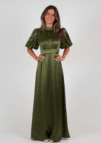 Golightly Holly Kjole: Long - Olive Green