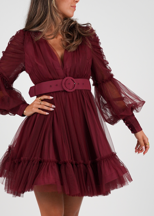 Aurora dress - Bordeaux