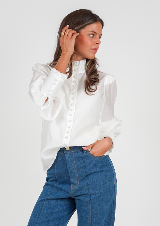 Golightly Wisteria Blouse - White