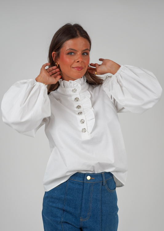 Golightly Sally Bluse - White