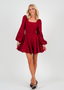 Golightly Sophie Tweed Kjole - Deep Red