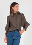 Golightly Wisteria Blouse - Coffee Brown
