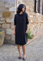 Golightly Adele kjole sort - elegant damekjole i silke med lange ermer"