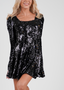 Golightly Sophie Sequin kjole - Black