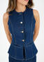 Golightly Jane Vest - Midnight Blue Denim