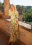 Golightly Holly Print kjole: Long - Yellow Roses