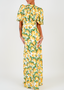 Golightly Holly Print kjole: Long - Yellow Roses
