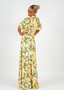Golightly Holly Print kjole: Long - Yellow Roses