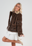 Golightly Faux Fur Jacket - Brown