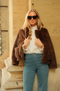 Golightly Faux Fur Jacket - Brown