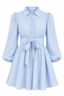 Golightly Abril Kjole - Blue Linen