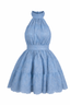 Golightly Princess Lace Kjole - Dusty Blue