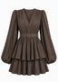 Golightly Abina Satin kjole - Coffee Brown