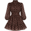 Golightly Vanity Print Kjole - Brown: Polka dots