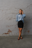 Golightly French favorite blouse - Dusty Blue