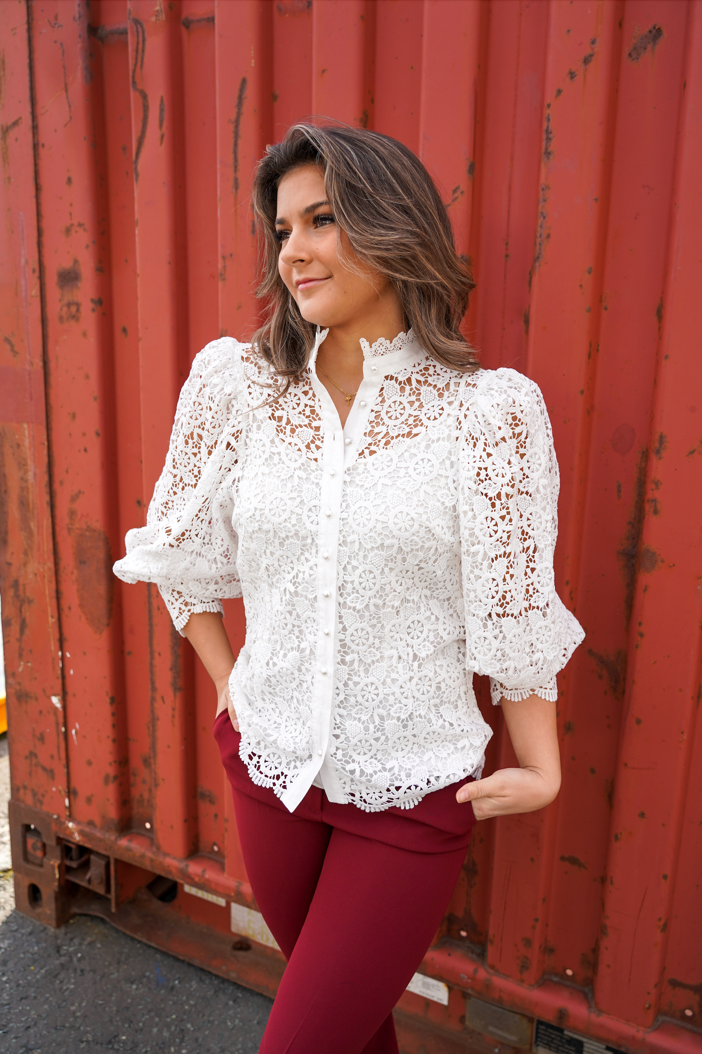 Full Flower blouse - White