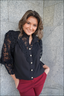 Golightly Flower blouse - Black