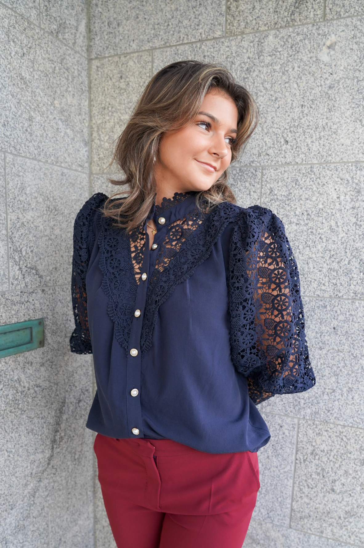 Blusa de flores - Azul