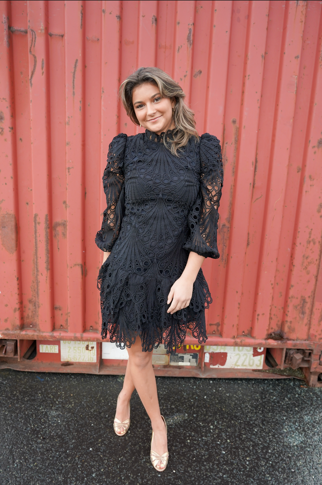 Black lace dress sales 16