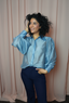 Golightly French favorite blouse - Dusty Blue
