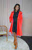 Golightly Trenchcoat - Deep Blue & Coral